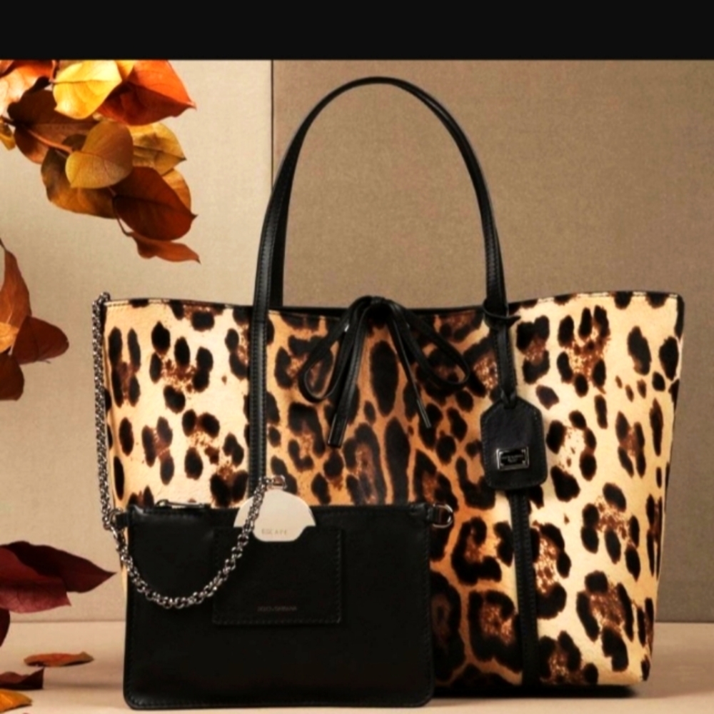 LARGE LEPEROD PONY HAIR WERKEND BAG